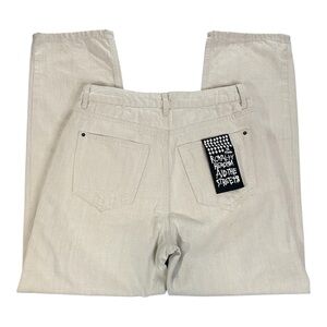 Ksubi Brooklyn Jean Mid Rise Straight Leg Denim Jeans Ecru Cream Sz: 29